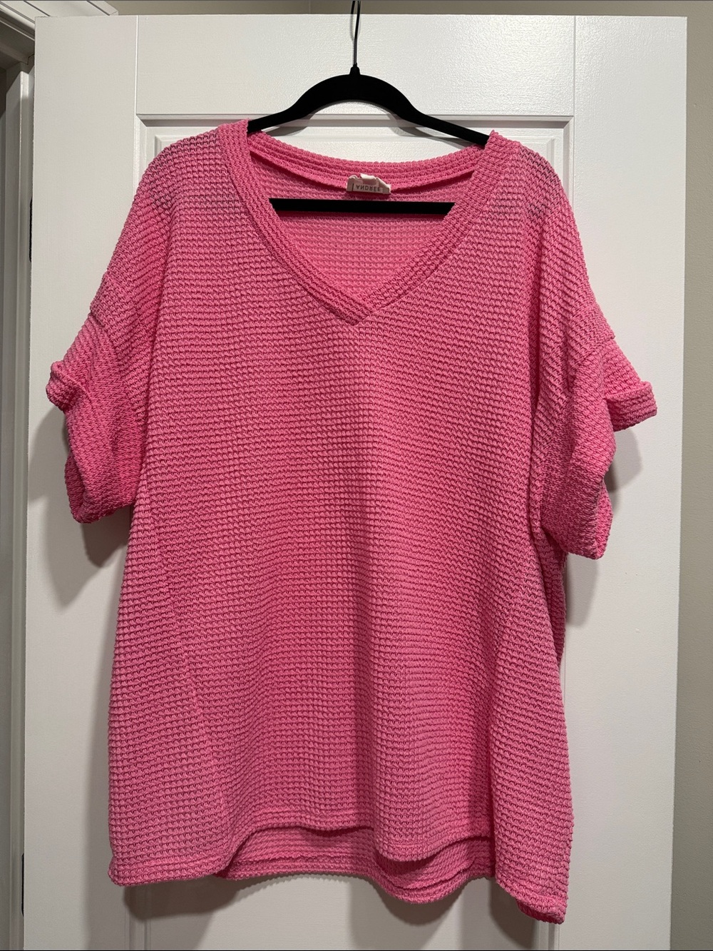 ANDREE BY UNIT Bubblegum Pink V-Neck Knit Tunic